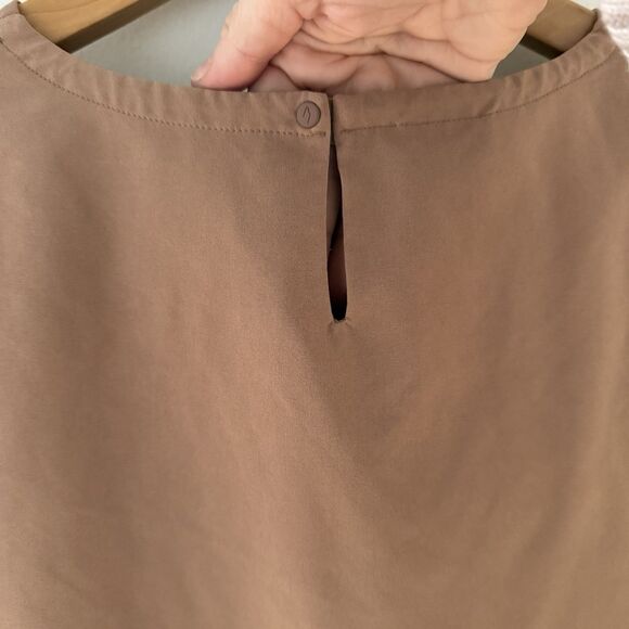 Wayre Women’s XL Tank Top Brown Clay Boxy Shift And Snap Tank Sleeveless Top - Picture 4 of 7